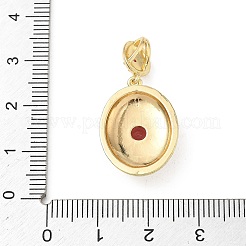 Brass Micro Pave Cubic Zirconia Pendants&nbsp;KK-F939-02B-G