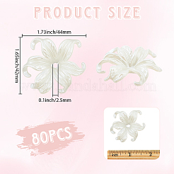 80Pcs Opaque Acrylic Bead Caps&nbsp;OACR-PA0001-21