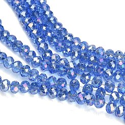 Electroplate Glass Beads Strands&nbsp;GL-CBAA615-02F
