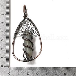 Natural Labradorite Double Terminal Pointed Faceted Bullet Big Pendants&nbsp;G-Q015-01E