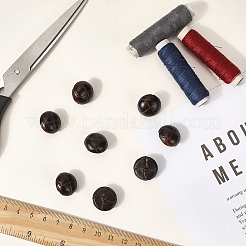 8Pcs 1-Hole Cowhide Shank Buttons&nbsp;FIND-CY0001-08B