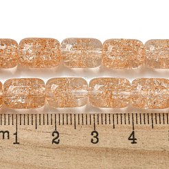 Transparent Crackle Glass Beads Strands&nbsp;X-GLAA-NH0001-04B