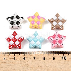 Printed Opaque Acrylic Beads&nbsp;OACR-B051-03