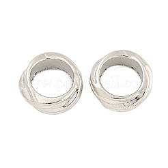 合金のスペーサービーズ  フラットラウンド  プラチナ  16x7mm  内径：10mm&nbsp;FIND-A039-11P
