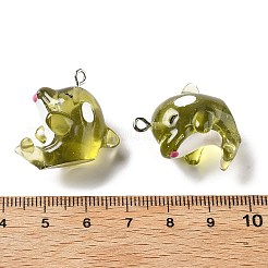 Marine Series Transparent Resin Pendants&nbsp;RESI-E031-02P-10