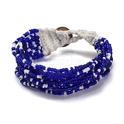 Bohemia Style Glass Beaded Multi-strand Bracelets for Women&nbsp;BJEW-G720-01D