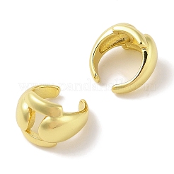 女性用真鍮カフピアス  ティアドロップ  18KGP本金メッキ  13.5x10mm&nbsp;EJEW-I305-03G