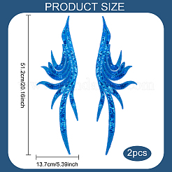 Flower Polyester Embroidery Sew on Appliques&nbsp;PATC-WH0012-05A