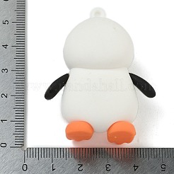 バッグ PVC ペンダント  動物  キーホルダー  ペンギン  47.5x40.5x23mm  穴：2.5mm&nbsp;FIND-R001-03D