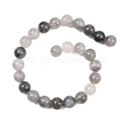天然石クラウディクォーツビーズ連売り  ラウンド  16~16.5mm  穴：1.6mm  約24~25個/連  15.35~15.94インチ（39~40.5cm）&nbsp;G-L648-A09-16mm