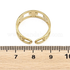 304 Stainless Steel Cuff Open Rings for Women&nbsp;RJEW-A102-06G
