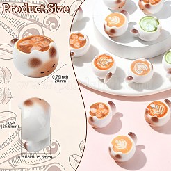20Pcs 5 Styles Resin Cat Shape Coffee Display Decorations&nbsp;AJEW-CJ0001-65