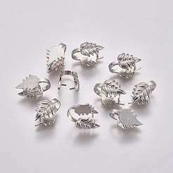 プラチナメッキ真鍮製アイスピックピンチベイル  ニッケルフリー  約11 mm幅  長さ17mm  厚さ10mm&nbsp;X-KK173-NF