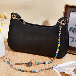 2Pcs Cat Eye Beads Keychain&nbsp;KEYC-NB00021