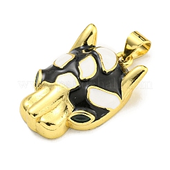 Golden Brass Pave Cubic Zirconia Pendants&nbsp;KK-K354-23G-02