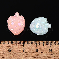 プラスチックビーズ  模造ゼリー  苺  ABカラーメッキ  ミックスカラー  16.5x13~13.5x11.5mm  穴：3mm  約454個/500g&nbsp;KY-N026-18
