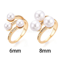 Brass Micro Pave Cubic Zirconia Cup Peg Ring Settings&nbsp;KK-N274-21G