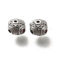真鍮ビーズ  カドミウムフリー＆ニッケルフリー＆鉛フリー  菱形  プラチナメッキ  8x7x6mm  穴：1mm&nbsp;KK-M318-03P