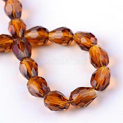 Transparent Glass Bead Strands&nbsp;GLAA-R024-6x8mm-M