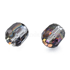 透明ガラスビーズ  ABカラー  多面カット  混合図形  ブラック  7~10x7~10x5~9.5mm  穴：1~1.5mm&nbsp;EGLA-N002-49-B03