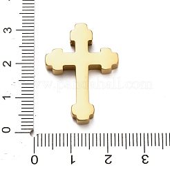 304ステンレスペンダント  クロス  イオンプレーティング（ip）  ゴールドカラー  28.5x20.5x4mm  穴：3mm&nbsp;STAS-B111-07G