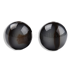 オペーク樹脂ビーズ  ラウンド  グレー  16mm  穴：3mm&nbsp;RESI-N034-25-R04