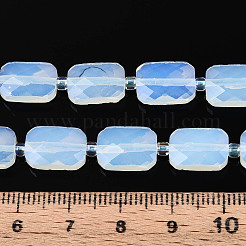 オパールビーズ連売り  長方形  多面カット  シードビーズで  11.5~12x8x4~5mm  穴：0.9mm  約26~27個/連  14.57~15.08''（37~38.3センチメートル）&nbsp;G-T139-78