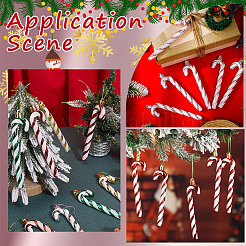 4 Sets 4 Colors Plastic Candy Cane Pendant Decorations&nbsp;FIND-SC0013-42B
