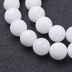 Natural White Jade Beads Strands&nbsp;GSR8mmC067