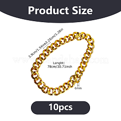 Resin Cuban Link Chain Necklaces for Men Women&nbsp;NJEW-WH0002-242
