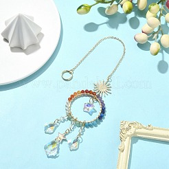 Chakra Gemstone Beads Pendant Decorations&nbsp;HJEW-JM01152-01