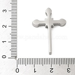 304ステンレスペンダント  クロス  ステンレス鋼色  29x20.5x4.5mm  穴：3mm&nbsp;STAS-K311-10B-P