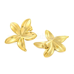 Ion Plating(IP) 304 Stainless Steel Flower Stud Earrings&nbsp;EJEW-D281-11G