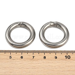 304ステンレススチール製クローズド丸カン  ラウンド  ステンレス鋼色  27.5x5mm  4ゲージ  内径：17.5mm&nbsp;STAS-XCP0001-94P