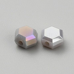 Electroplate Imitation Jade Glass Beads&nbsp;EGLA-WH20001-02H