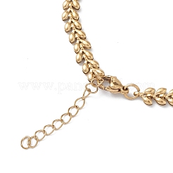 Ion Plating(IP) 304 Stainless Steel Cobs Chain Bracelets for Men Women&nbsp;STAS-B039-08G