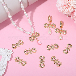 14Pcs Brass Bowknot Connector Charms&nbsp;KK-BBC0021-74