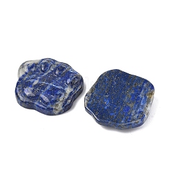 天然ラピスラズリの彫刻カボション  猫の足のプリント  26.5~28x29.5~30.5x7.5~8.5mm&nbsp;G-I395-A03