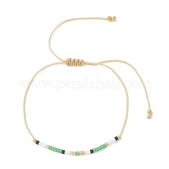7Pcs 7 Colors Bohemian Adjustable Cylinder Glass Seed Beads Braided Bead Bracelets Set for Women&nbsp;BJEW-MZ00289