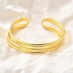 Brass Cuff Bangles for Women&nbsp;BJEW-F498-09G