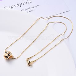 PVD Vacuum Plating 304 Stainless Steel Boston Link Chain Necklace&nbsp;NJEW-S420-005D-G