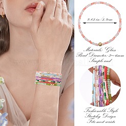 20Pcs 20 Colors Glass Seed Beaded Stretch Bracelet Sets&nbsp;BJEW-SW001593