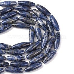 天然石ソーダライトビーズ連売り  ライス  40.5~41.5x14~14.5mm  穴：1.2mm  約9個/連  15.20''~15.55''（38.6~39.5センチメートル）&nbsp;G-L654-G11-01