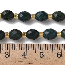 天然石インディアン瑪瑙ビーズ連売り  多面カット  ライス  シードビーズで  7.5~8x6~7.5mm  穴：0.8~1mm  約36~40個/連  15.55~15.75''（39.5~40センチメートル）&nbsp;G-F809-A08-01A