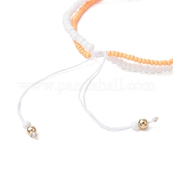 Easter Glass Seed Beads Braided Bead Bracelets&nbsp;BJEW-MZ00150-06