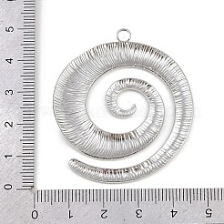304ステンレスペンダント  渦のチャーム  変色防止  ステンレス鋼色  48x42x2.5mm  穴：3mm&nbsp;X-STAS-A119-02P