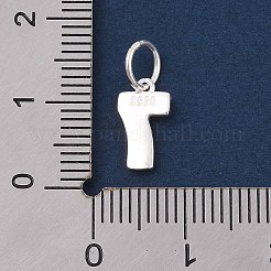 ナンバーシリーズ 925 スターリングシルバーチャーム  スタンプ925個と丸カン付き  銀色のメッキ  7  10.5x6x1.5mm&nbsp;STER-Q002-01H