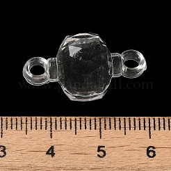 透明アクリル コネクタ チャーム  ファセットロンデルリンク  透明  25x14mm  穴：3mm  約303個/500g&nbsp;TACR-G048-34
