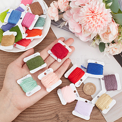 24 カード 24 色 6 層ポリエステル刺繍糸  クロスステッチの糸  ミックスカラー  1mm  8~10m /カード  1枚/色&nbsp;OCOR-PH0002-04A
