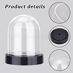 2Pcs Plastic Display Bases with 2Pcs Glass Dome Covers&nbsp;AJEW-PH0004-31